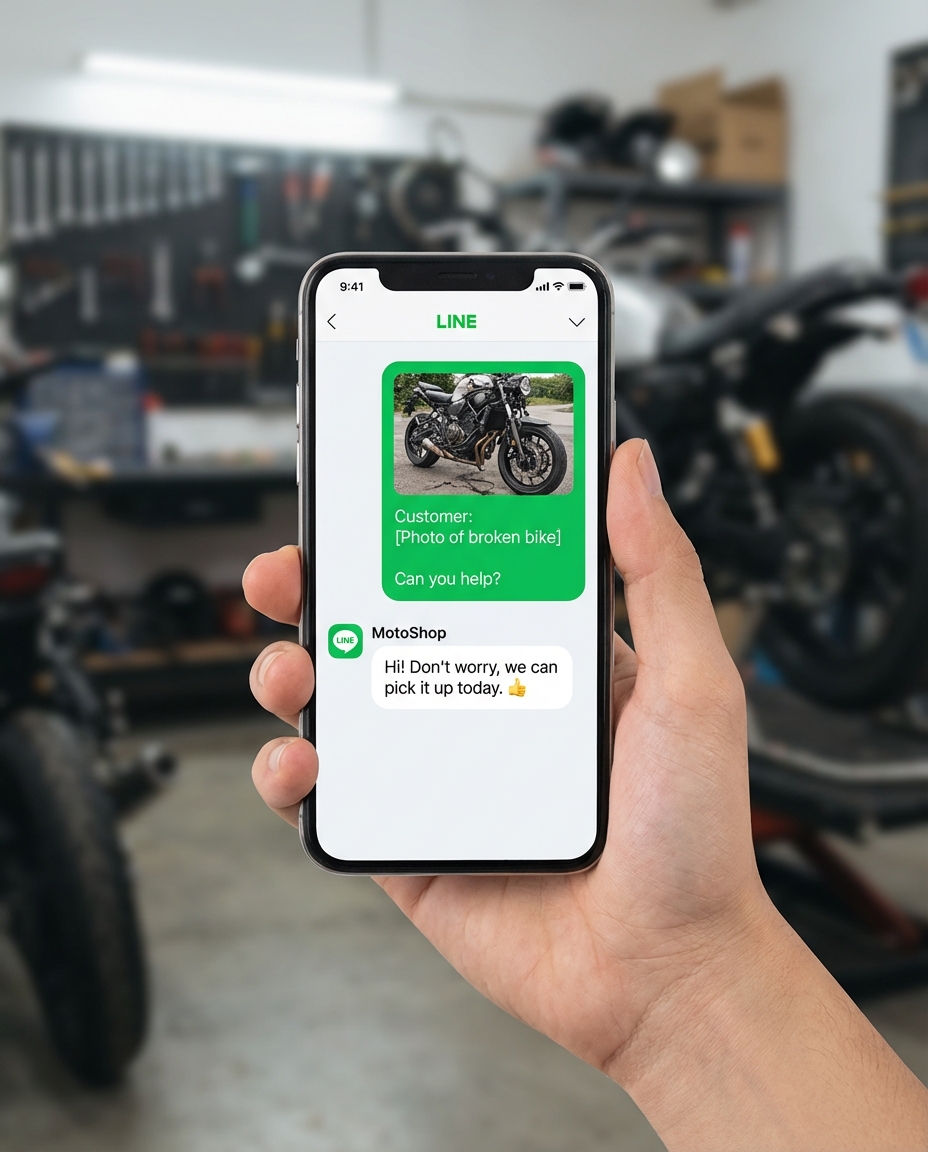 LINEでバイク修理・買取の無料相談